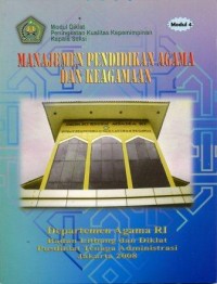 Image of manajemen pendidikan agama dan keagamaan / modul 4