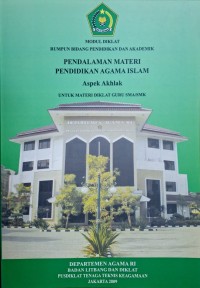 Image of Pendalaman materi pendidikan agama islam aspek akhlak